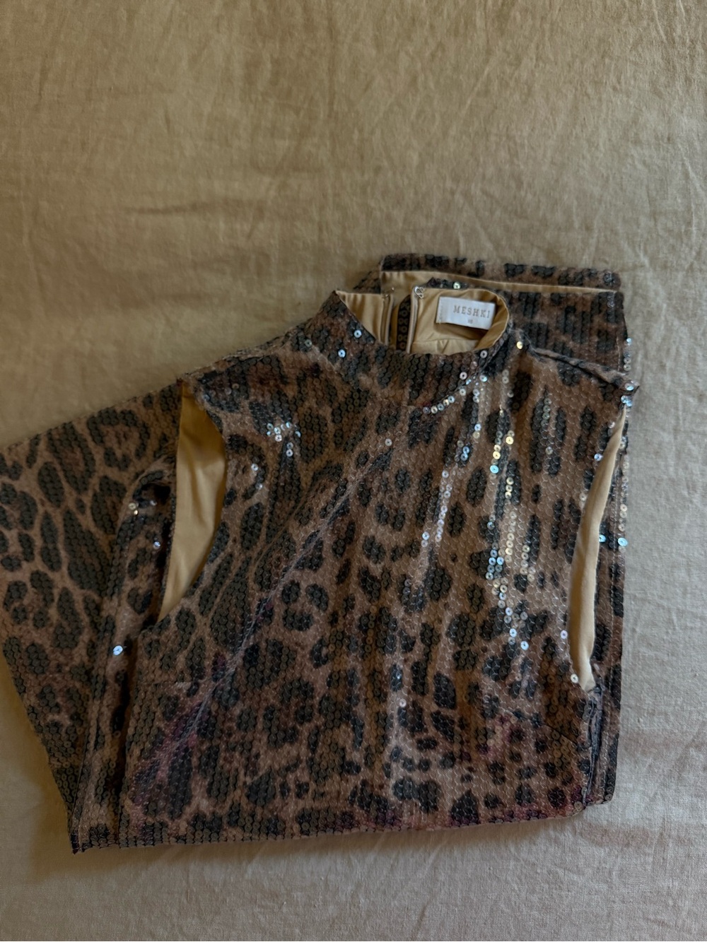 Meshki Leopard Print Maxi Dress with Side Slit - Picture 3 of 7